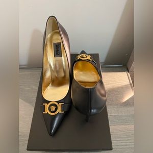 Versace black heels